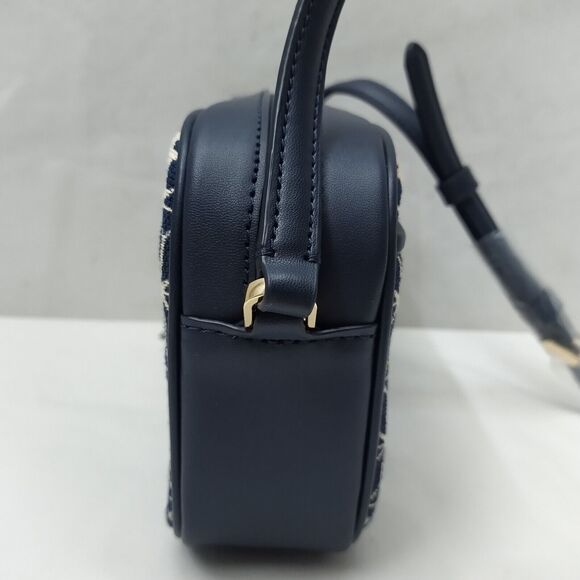 Kate Spade New York Blue Canvas Leather Trim Floral Crossbody Bag - NWT $279 - Picture 7 of 16